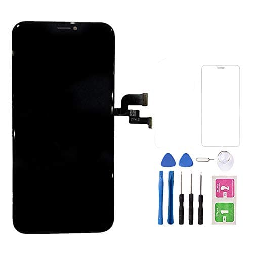 Da Ze Xin for iPhone XS LCD Screen Replacement Screen Touch, LCD Display Digitizer Assembly Touch Screen and Frame, with Repair Tool Kit with Tempered Glass (Black)