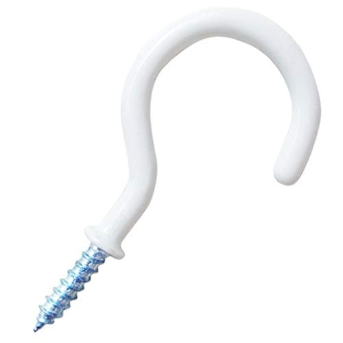 10 Screw Hooks for Hanging - 2" Heavy Duty Ceiling Hooks - Hook Holder for Outdoor-Indoor, Kitchen, Wall, Bathroom, Bedroom - Self-Tapping Hook Set - Supports Macrame Plant Hangers up to 7 lbs.