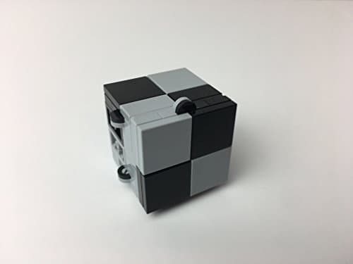 Fidget Spinner Toy Magic Folding Cube (Black and Grey) built with LEGO Bricks