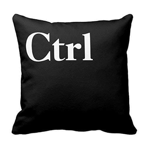 hanbaozhou TsuiTsui Control Alt Delete Ctrl Alt Del Decorative Throw Pillows Case Cushion Cover 18X18 Inch