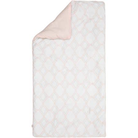 South Shore 3-Piece Crib Bedding Set and Trellis Pattern Throw, Pink and Gray