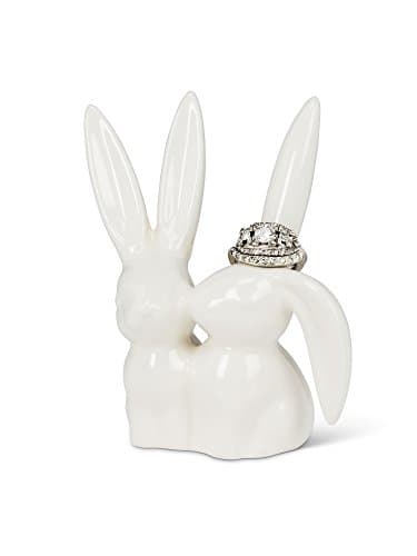 Abbott Collection 27-Bunny/Ring Rabbit Pair Holder