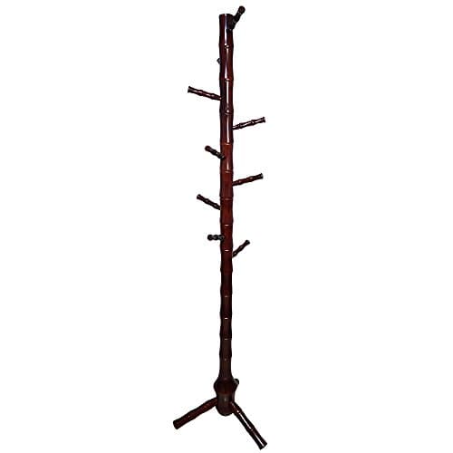 Yi Hai Solid Wood 9 Hook Coat Rack Entryway Coat Tree,Cherry