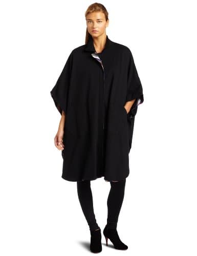 Women's Reversible Cape, Black/Large Chevron, X-Small