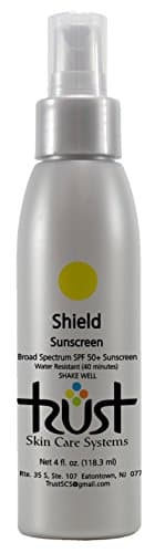 Shield Physical Sunscreen Spray, 4 oz, Antioxidant Broad Spectrum SPF 50+, Water Resistant, Face & Body