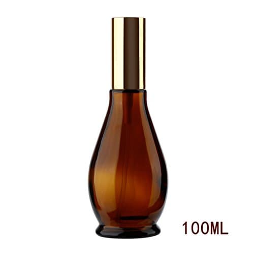 4 Sizes Gourd-Shaped Empty Amber Glass Refillable Perfume Atomizer Bottle 100ml