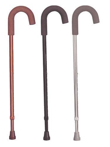 Cane Adjustable Round Handle Silver with Foam Comfort Grip by MOBILITY ELECTRONICS