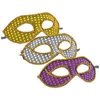 SSF Silver Mardi Gras Sequin Eye Masks