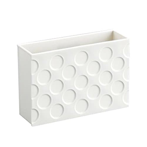 Ayanav Refrigerator Strong Magnet Organizer Basket Box Container Magnets Plastic Holder for Whiteboard Recipe Note Stationery Utensil Storage Rack Tableware Office Kitchen Kids Room [White]