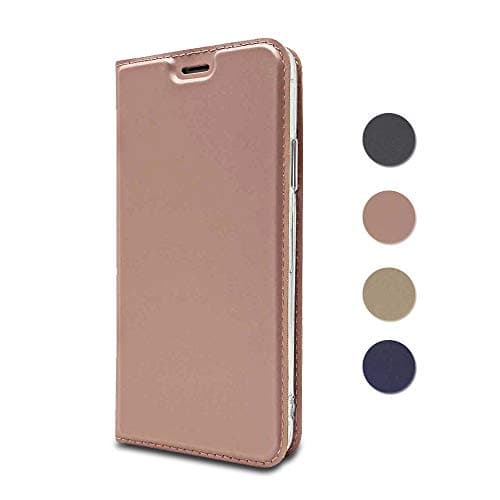 GORASS iPhone X/iPhone Xs Case High Quality Slim Flip Book Case [Card Holder] [Shockproof] [Silicone TPU Inner Case] for Apple iPhone X/iPhone Xs, Pink