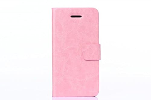HWER 2 in 1 Bundle for HUAWEI Ascend P7 Leather Flip Protective Wallet Cover Shell with HD Screen Protector,Color:buckle ID-pink