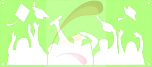 Graduation Celebration, Cookie stencil, Cake Stencil, Coffee Stencil, Candy Stencil, Cupcake stencil for Royal Icing, powders, sugars and edible glitters