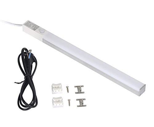 Zhuy IR Sensor LED Light Bar, Automatic Switched On/Off, LED Under Cabinet Lighting, With Built-in Human Body Sensor, Last 10 Seconds, Warm White Under Cabinet Lighting, AC90-265 Volt (Warm White)