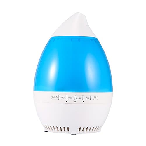 Juxical Essential Oils Diffuser With 4.0 Bluetooth Speaker and LED Night Lights, 120ml Ultrasonic Aromatherapy Humidifier with Music Player and Colorful Ambience Lights.Blue