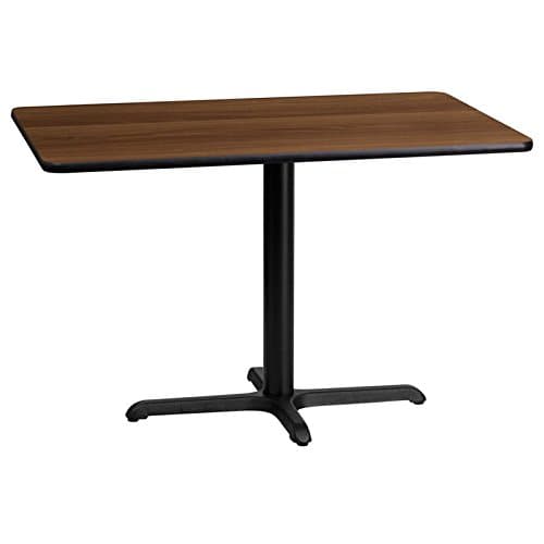 Dyersburg 24" x 42'' Rectangular Walnut Laminate Table Top w/30 H X-Base