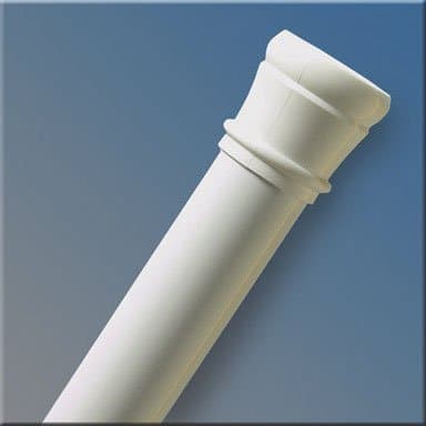 ZENITH/BATHWARE 608W White Adjustable Tension Rod