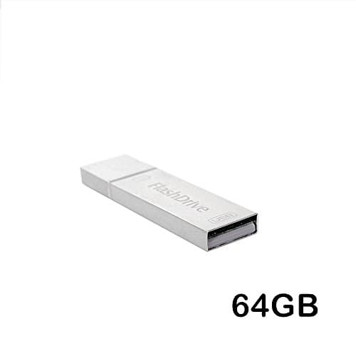 LEZI USB Flash Drive for iPhone USB 3.0 with Lightning Connector External Storage Memory Expansion for iPhone iPad iPod Android Phone Computers (Slim Silver 64G)