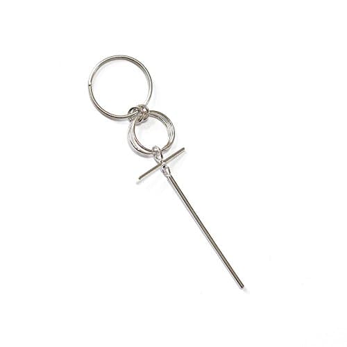 KPOP SS5-BTS DNA MV V ST.RING AND CROSS LONG PIERCING SURGICAL STAINLESS TAE HYUNG KPOP Bangtan Boys …