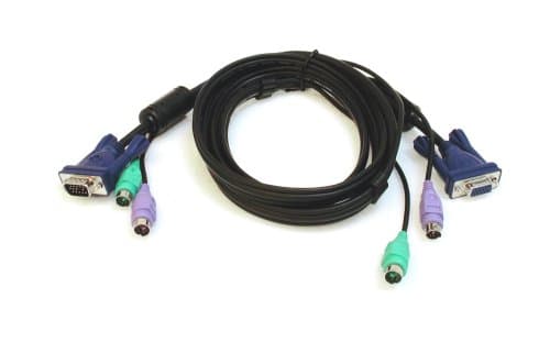 ConnectPRO SPS-06P, 6 ft PS2 Ultra Thin 3-in-1 KVM Cable