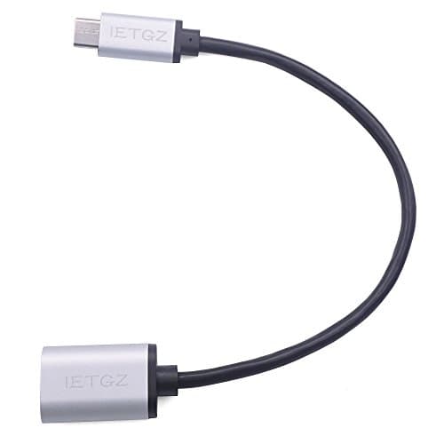 IETGZ 20cm USB 3.1 Type-C Adapter Type C to USB 3.0 Female On The Go (OTG Host Cable) for New Macbook and Other Type C Devices (Silver Black)