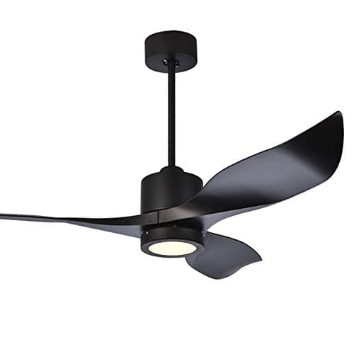52-Inch Indoor Modern Ceiling Fan Light With Remote Control, 15wled Single Light Fixture Kit And 3 Wooden Reversible Blades, Energy-Saving Silent Frequency Conversion Motor