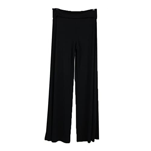 Luna West Womens Black Solid Color Soft Trendy Pallazo Pants XL