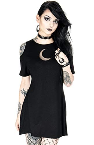 Crescent Mesh Moon Witchcraft Tunic Dress