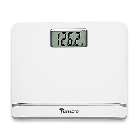 Detecto Plastic LCD Digital Scale in White, 12.2" x 11.6"