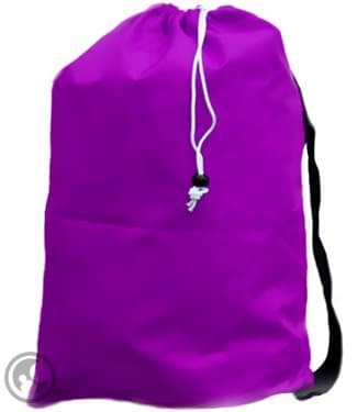 Purple Laundry Bag with Strap, Drawstring, Large Size: 30x40