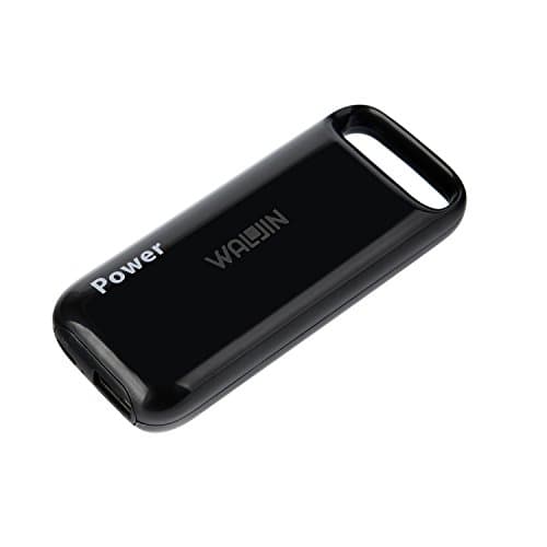 Mini Compact Protable Charger WALJIN E1 5200mAh (External Battery Power Bank) with High-Speed Charging Power IQ Technology (Black)