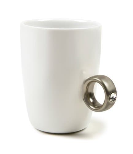 Happyliya Solitaire Ring Mug 2-carat CUP Silver