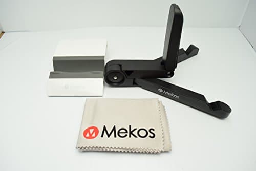 Mekos® Multipurpose Multi Angle Stick Black & Multipurpose Dual Angle White Tablet Stand Mount Cradle Pad Kitchen Stand for Ipad Miniwith Premium 14x14 Microfiber Cleaning Cloth Included.