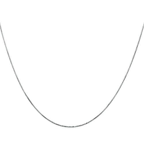 925 Sterling Silver 0.8mm Box Chain Super Thin Strong Italian Crafted Necklace 14-36 inches