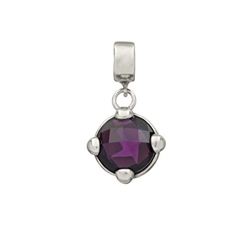 Tedora sterling silver purple gem drop charm