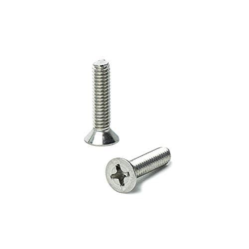 #8-32 x 3/4” Flat Head Machine Screws, Phillips Drive, Stainless Steel 18-8, Full Thread, Bright Finish, Machine Thread, Quantity 100 by Bridge Fasteners