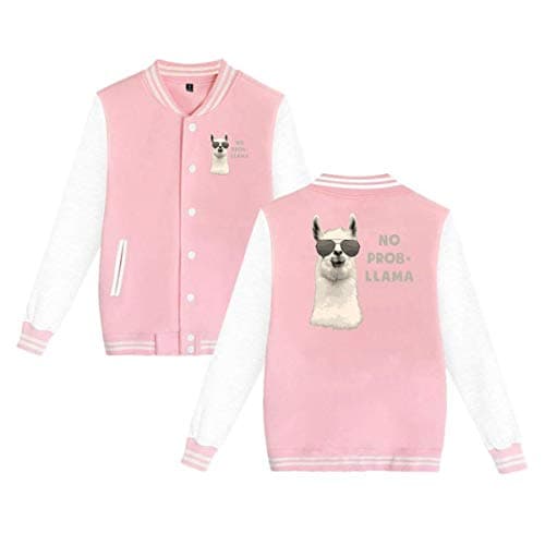 No Problem Llama Man Woman Classic Baseball Uniforms Brushed Keep Warm Jackets