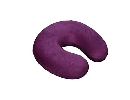 Memory Foam U-Shape Neck Pillow Headrest Soft Nursing Cushion Comfort for Air, Car &amp; Train Travel Home Office &amp; Camping Airplane Pillow Relief and Support Neck Pain [Dark purple]