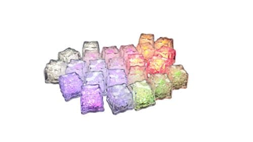 LED Ice Cubes reusable button activated light up multicolor party ice cubes