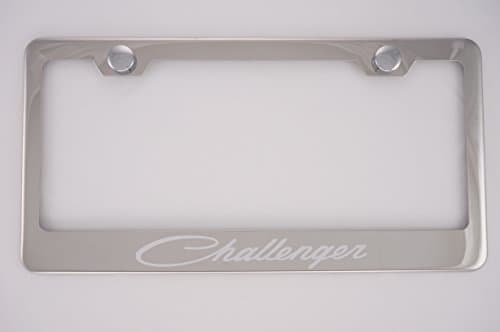 Dodge Challenger Chrome License Plate Frame with Caps