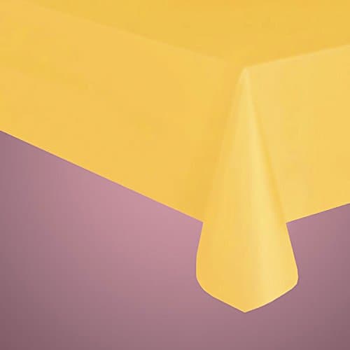 Thicker Plastic Table Covers 54" x 108" (3, Gold Yellow)