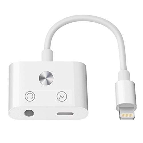 Adapter for iPhone 8, Going Dual Splitter Cable Headphones Adapter for iPhone, Compatible with All IOS (White)