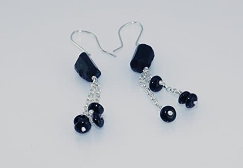 Black tourmaline drop earrings