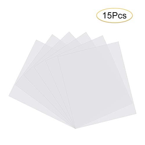 15 Pcs 7.5 mil Blank Stencil,8.5" x 11" Milky Translucent PET Stencils Sheets,Square Stencil Template Reusable Template Material for Making Your Own Stencils