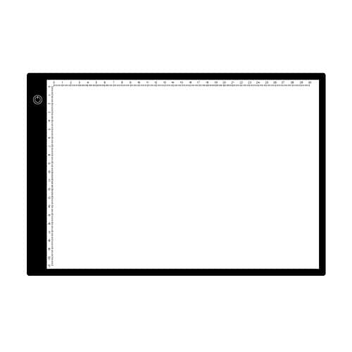A4 LED Lightbox Board- 5-Volt Super-Bright Ultra-Thin 3/8" Profile Light Box Pad Artcraft Tracing Light Pad Ultra-thin USB Power Cable Dimmable Brightness Tatoo Pad Aniamtion, Sketching, De