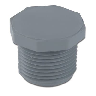2" Light Gray Schedule 80 CPVC Threaded Plug