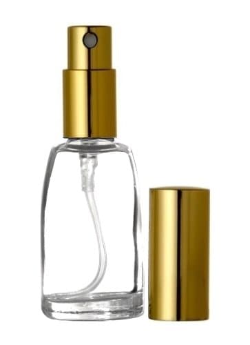 Riverrun Perfume/Cologne Atomizer Empty Refillable Glass Bottle Fine Mist Sprayer 1/3 oz 10ml (Set of 6 - Gold)