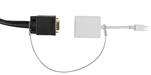 Patented Pre-Assembled Adapter Ties - Anti-Theft Cable Locks for Tools, Dongles, Tethers, Computer adapters. Steel Cable, Security Lock, Easy Installation with Free Crimping Tool