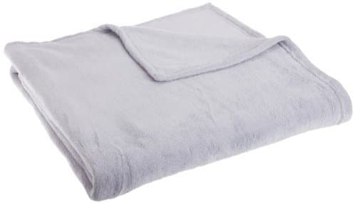 Joseph Abboud Solid Coral Fleece Throw Blanket, Full/Queen, Grey by Sam Salem