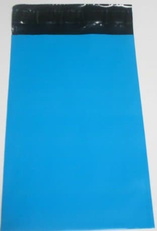100 14.5"x19" Caribbean Blue Colored Poly Mailers