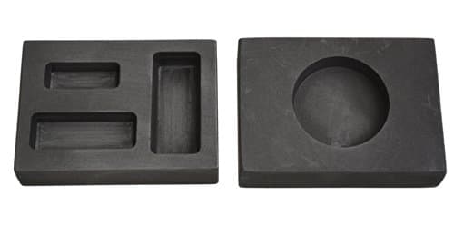 Gold Graphite Ingot Mold 1oz 1/2oz 1/4oz Combo+1oz round